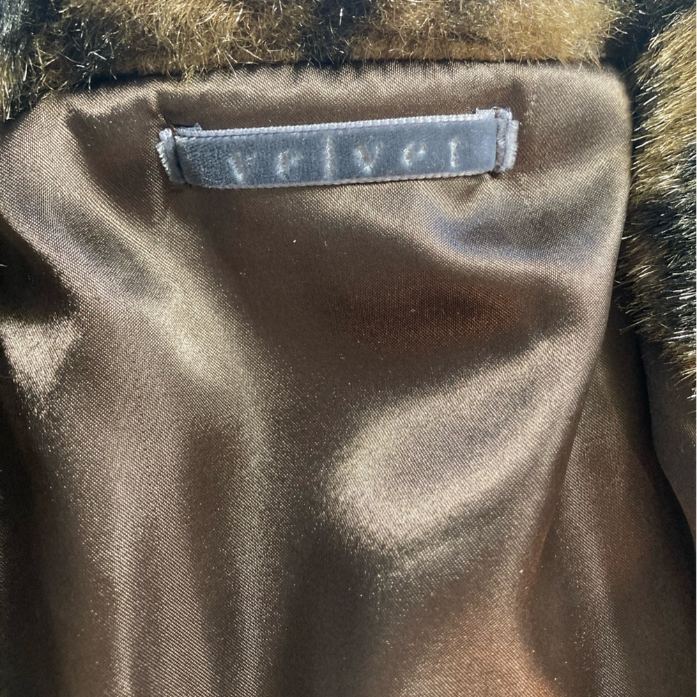 Velvet by Graham & Spencer Amani Leopard Print lux Faux Fur Jacket XL - Picture 7 of 8